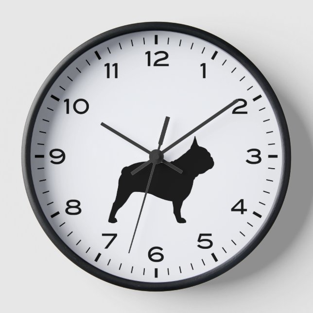 Horloge Chien de race française Bulldog (Recto)
