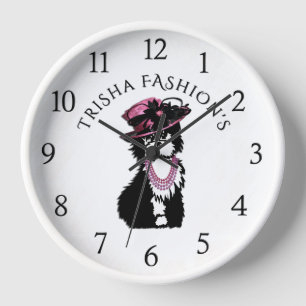 Horloge Chien fashionista / Chien chiot mignon tout habill
