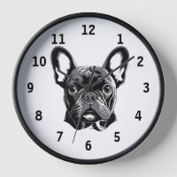 Chien-taureau français personnalisé noir et blanc