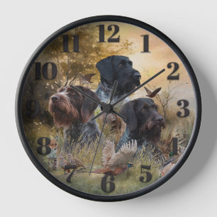 Horloge Chiens de chasse polyvalents