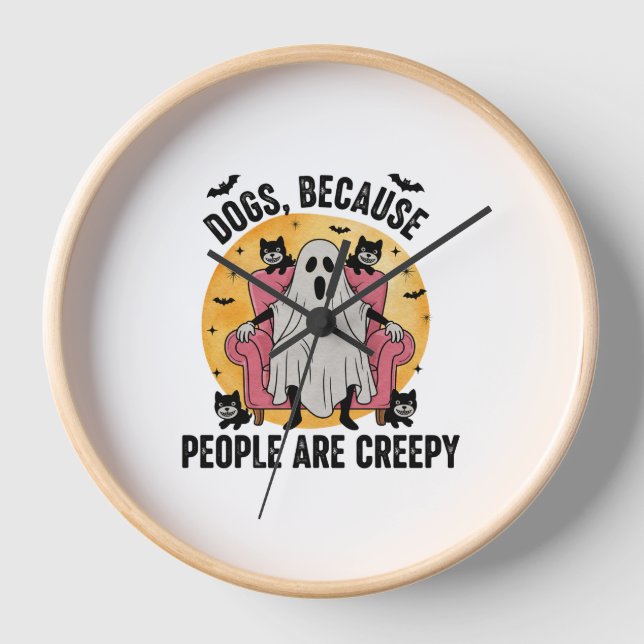 Horloge Chiens Parce Que Les Gens Sont Déplaisants (Recto)