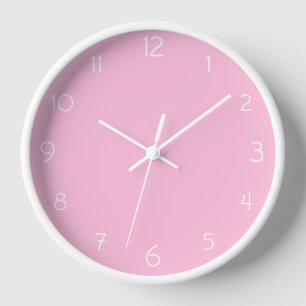Horloge Chiffres blancs modernes   Coton classique bonbon