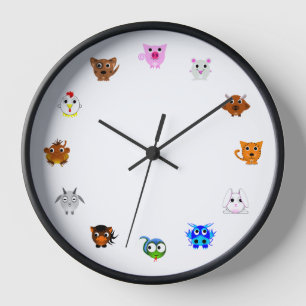 Horloge Chinese Zodiac Animals