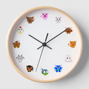 Horloge Chinese Zodiac Animals