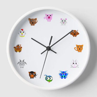 Horloge Chinese Zodiac Animals