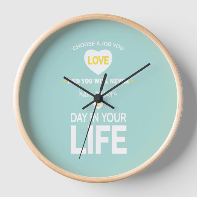 Horloge Choisir des devis Inspirationnels Turquoises (Recto)
