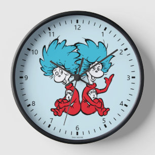 Horloge Chose Un et Chose Deux du Chat au Chapeau