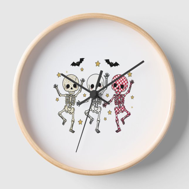 Horloge Chouette poupée d'Halloween mignonne (Recto)