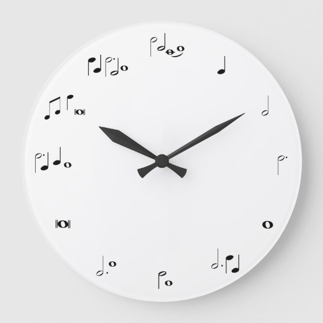Horloge chronométrée musicale - noir et blanc (Recto)