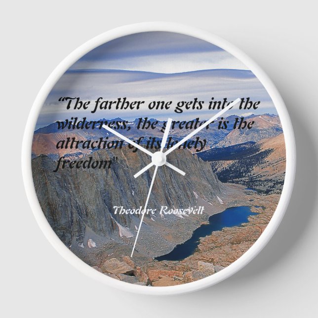 Horloge Citation de Theodore Roosevelt (Recto)