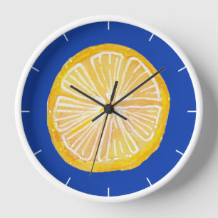 Horloge Citrus citron