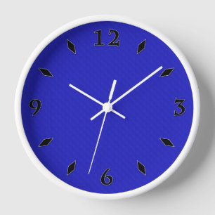 Horloge Clair Solide néon bleu texturé.