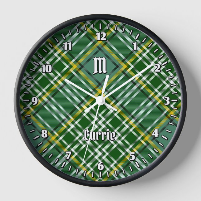 Horloge Clan Currie Tartan (Recto)