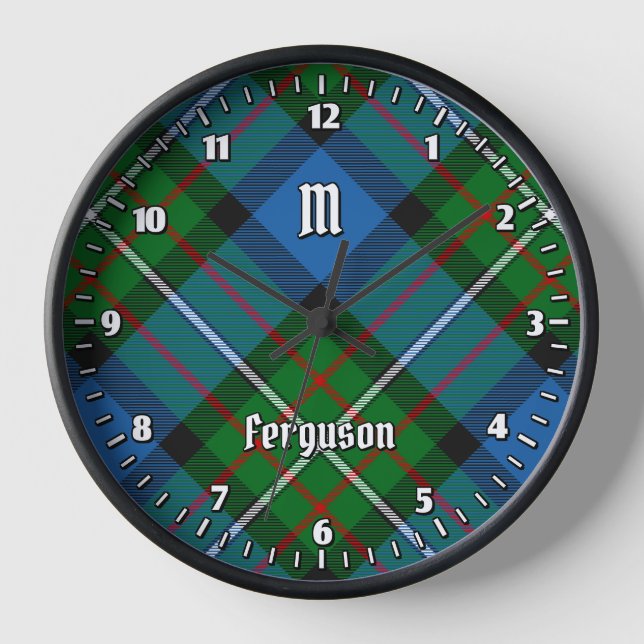 Horloge Clan Ferguson Tartan Large Clock (Recto)