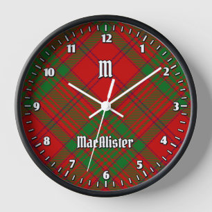 Horloge Clan MacAlister de Glenbarr Tartan