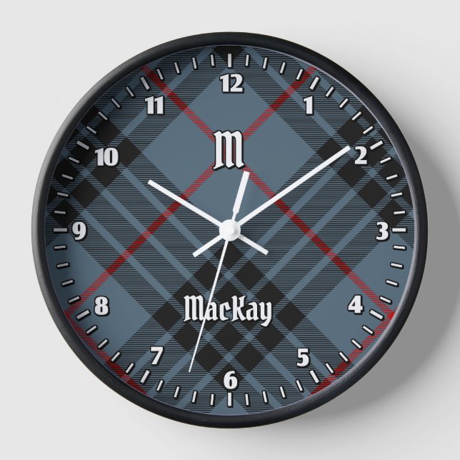 Horloge Clan MacKay Blue Tartan (Recto)