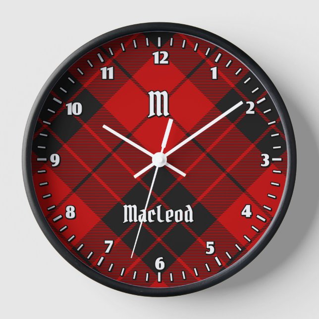 Horloge Clan Macleod de Raasay Tartan (Recto)