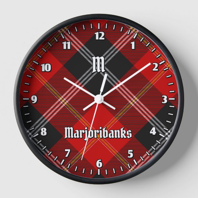 Horloge Clan Marjoribanks Tartan (Recto)