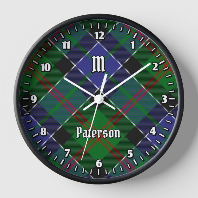 Horloge Clan Paterson Tartan (Recto)