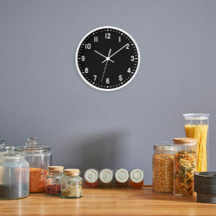 Horloge Classic School Bold Numéros Black and White Wall