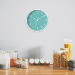 Horloge Classic School Mint Teal<br><div class="desc">Classic looking clock, adjust the colors of the lines and background, as well as the font.</div>