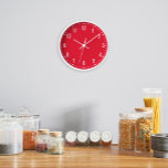 Horloge Classic School Red<br><div class="desc">Classic looking clock, adjust the colors of the lines and background, as well as the font.</div>