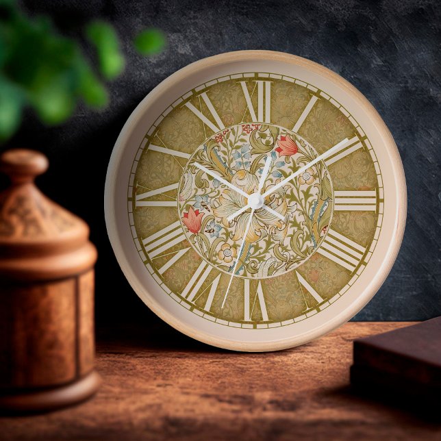 Horloge Classic victorien William Morris Golden Lily (Créateur téléchargé)