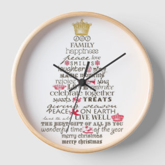 Horloge "Clochettes de jingle" (horloge murale)