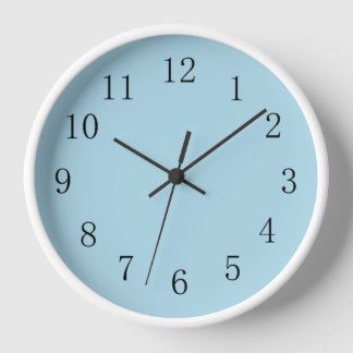 Horloge Clock Blue Kitchen Wall
