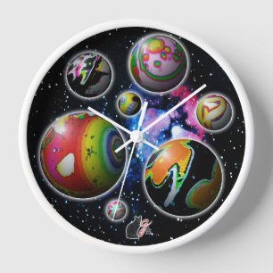 Horloge Clock de Planetoids