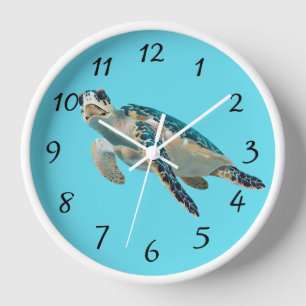 Horloge Clou rond de tortue de mer