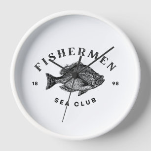 Horloge Club de pêcheurs en mer