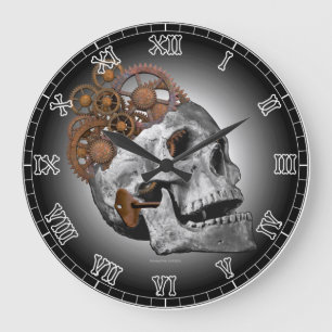Horloge Cochons crâne Steampunk Squelette gothique