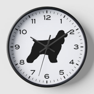 Horloge Cocker Spaniel Chien race Silhouette