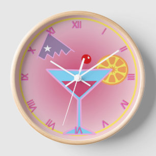 Horloge Cocktail Hour Wall Clock