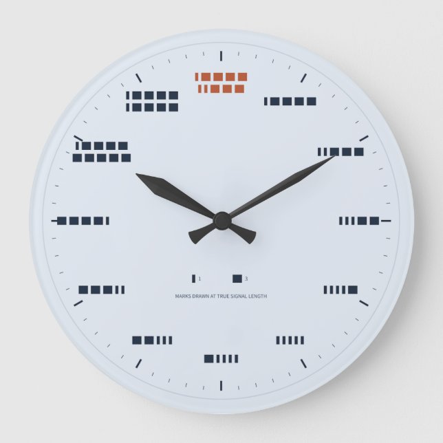 Horloge Code Morse - Longueur de Signal Réelle, Bl (Recto)