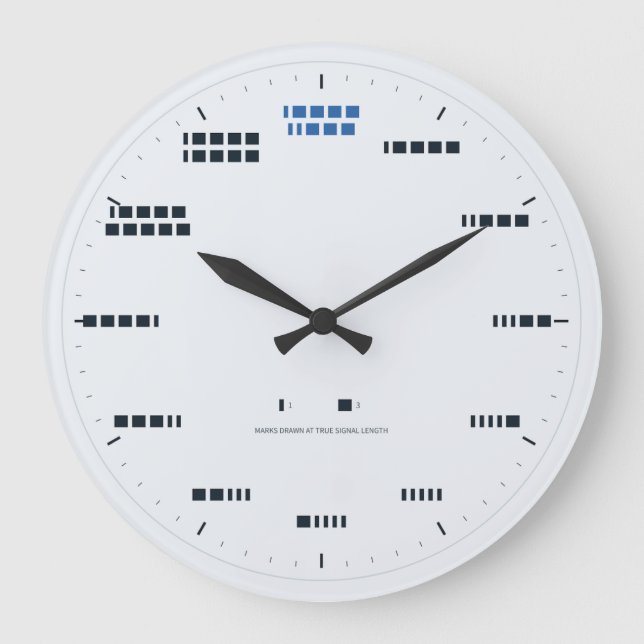 Horloge Code Morse - Longueur de Signal Réelle, Fr (Recto)
