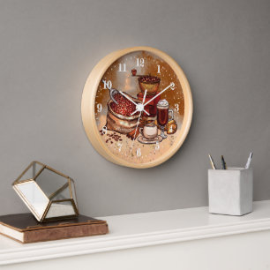 Horloge coffee bar decor large clock