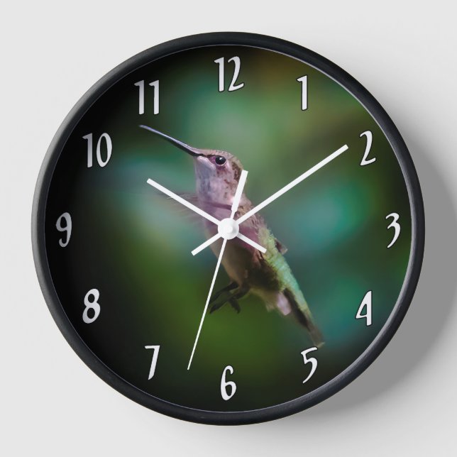 Horloge Colibri à gorge rubis - Photo originale (Recto)