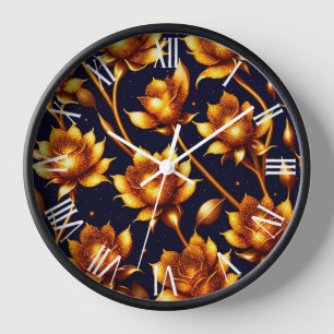 Horloge Collection de Roses d'or de luxe moderne
