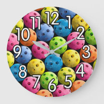 Horloge colorée de Pickleball