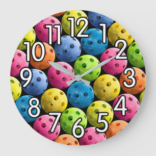 Horloge colorée de Pickleball