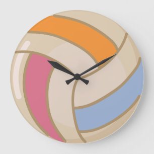 Horloge colorée du mur de volley-ball