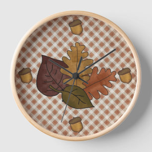 Horloge Colorful Fall Leaves Wall Clock