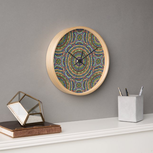 Horloge Colorful Mandala Home Decor (Bureau)