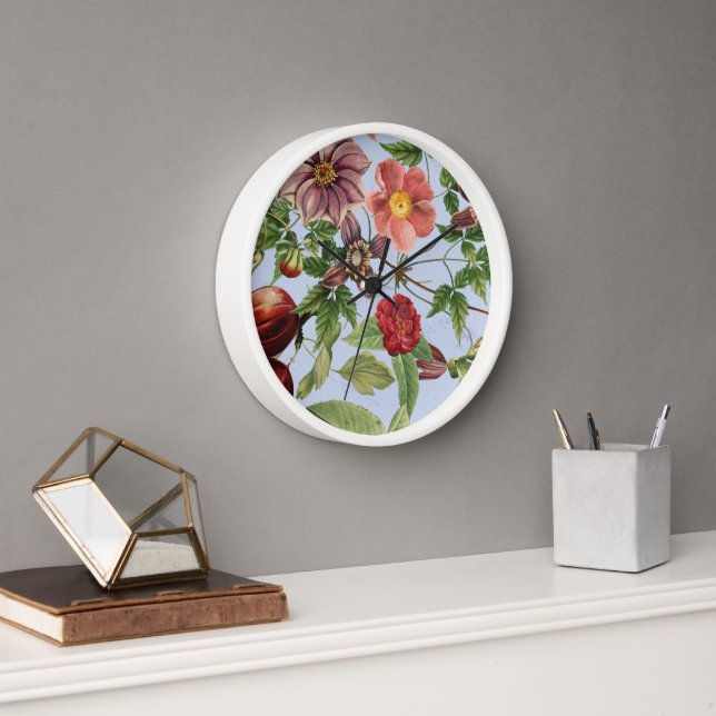 Horloge Conception botanique vintage (Bureau)