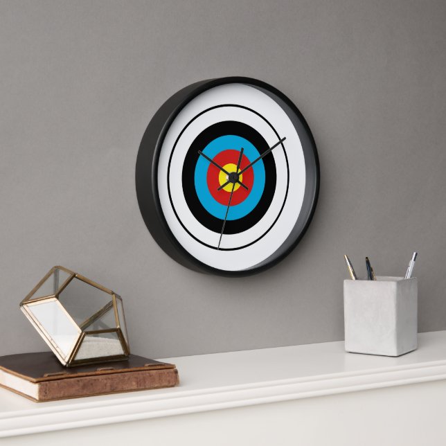 Horloge Conception cible Bullseye (Bureau)