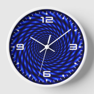 Horloge Conception circulaire bleue Abstraite