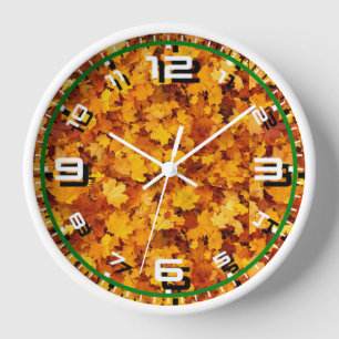 Horloge Conception de Motif Maple Leaf