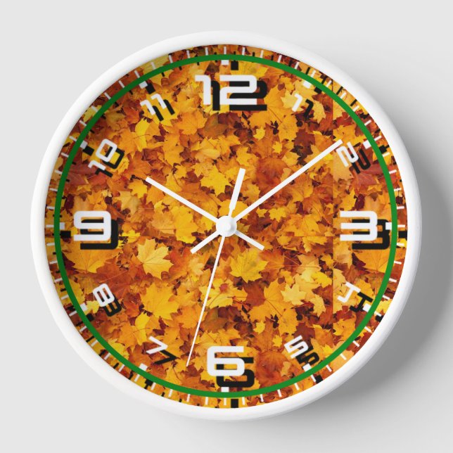 Horloge Conception de Motif Maple Leaf (Recto)